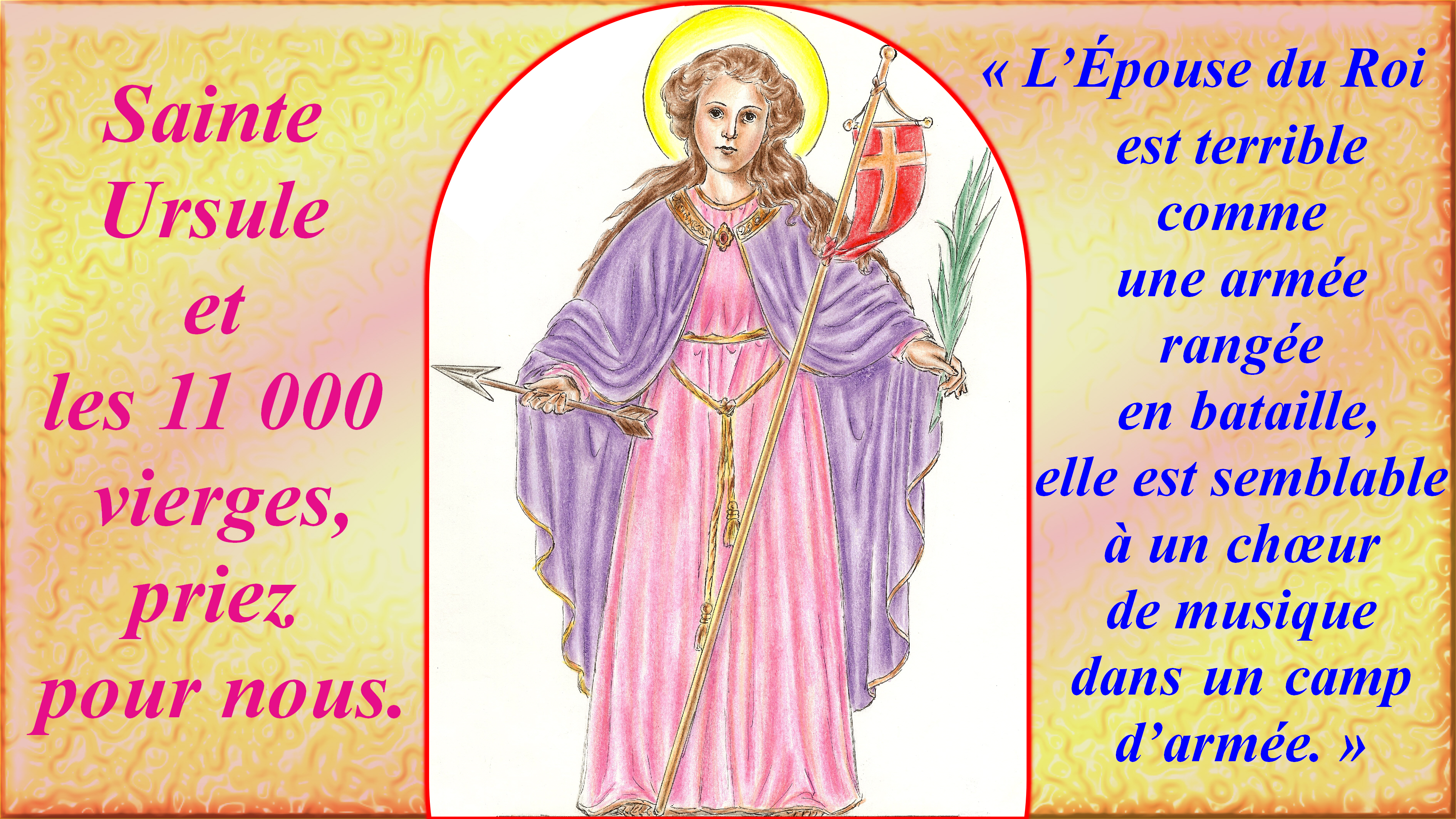 CALENDRIER CATHOLIQUE 2019 (Cantiques, Prières & Images) - Page 12 Ste-ursule-56af2cb