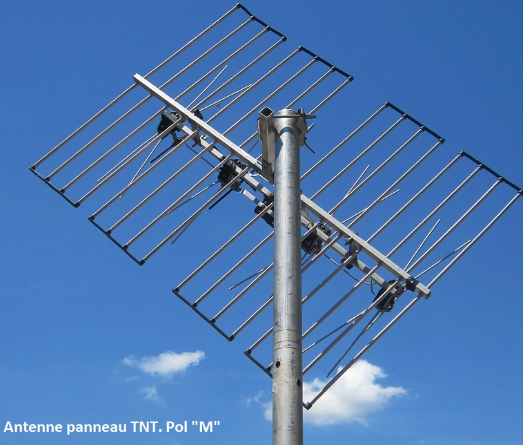 Antenne TV TNT Extérieure Omni TONNA + Amplificateur Blanc gain